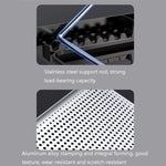ICE COOREL Laptop Aluminiumlegierung Radiator Lüfter Leiser Notebook Kühlhalter, Space Silber, Wolfram Gold Schwarz, Sechs-Lüfter Space Silber, Sechs-Lüfter Wolfram Gold Schwarz