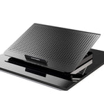 ICE COOREL Laptop Aluminiumlegierung Radiator Lüfter Leiser Notebook Kühlhalter, Space Silber, Wolfram Gold Schwarz, Sechs-Lüfter Space Silber, Sechs-Lüfter Wolfram Gold Schwarz