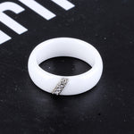 Einfacher Nano-Keramikring Trend Titanstahl mit Zirkonringen, 10, 7, 8, 9, 6