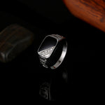 Herren Mode Klassische Strass Emaille Ringe, 7, 8, 9, 10, 11, 12