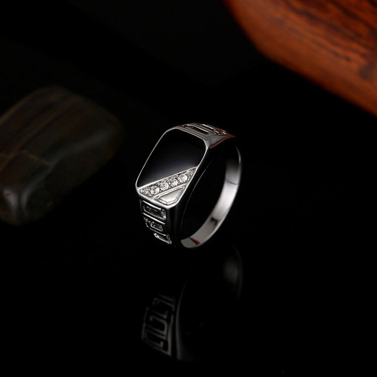Herren Mode Klassische Strass Emaille Ringe, 7, 8, 9, 10, 11, 12