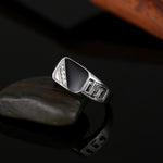 Herren Mode Klassische Strass Emaille Ringe, 7, 8, 9, 10, 11, 12