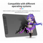 VEIKK VK1060PRO Digitales Grafiktablett Handgemaltes Board Elektronisches Zeichenbrett Kann mit Mobiltelefon verbunden werden, VK1060PRO