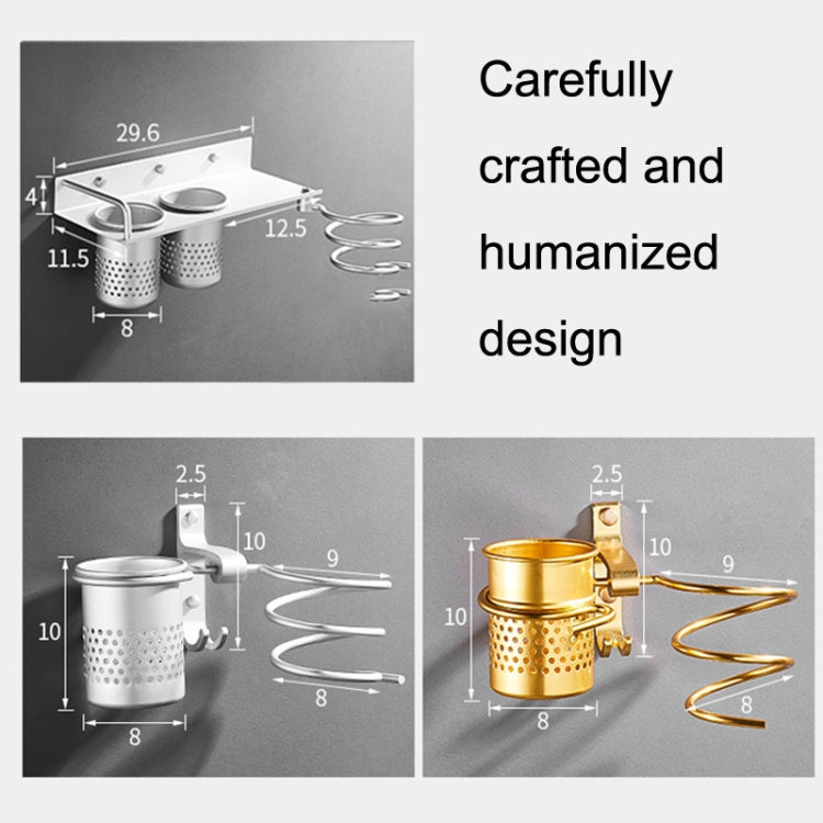 Weltraum-Aluminium Haartrocknerhalter (Golden), mit Becher (Silber), mit Becher (Gold), mit Doppelbecher, mit Zahnbürstenhalter