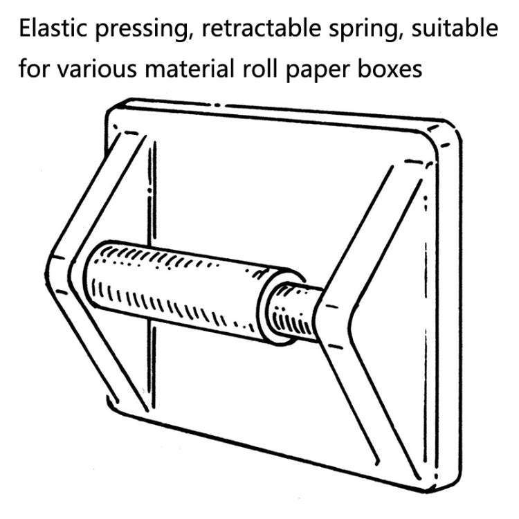 Tissue Box aus Kunststoff mit einziehbarer Spindelkernfeder, einziehbare Rollenpapierwelle, Stil: Schwarz, Chrom Stretch, Nickel Drahtziehen, Schwarz