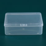 PP Rechteckige transparente Kunststoffbox mit Klappdeckel, Hardware-Werkzeug-Aufbewahrungsbox, 6 Stück