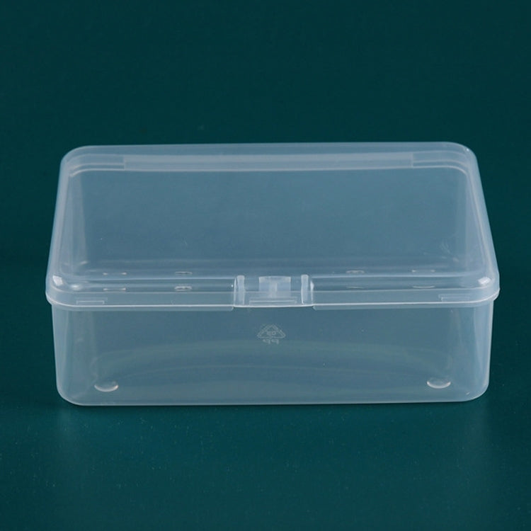 PP Rechteckige transparente Kunststoffbox mit Klappdeckel, Hardware-Werkzeug-Aufbewahrungsbox, 6 Stück