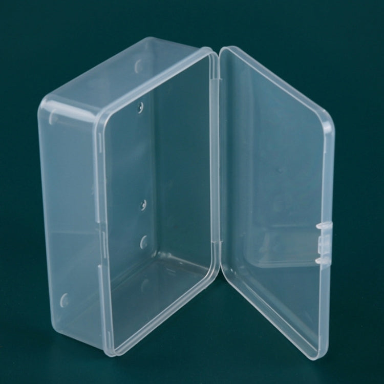 PP Rechteckige transparente Kunststoffbox mit Klappdeckel, Hardware-Werkzeug-Aufbewahrungsbox, 6 Stück