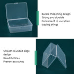 PP Rechteckige transparente Kunststoffbox mit Klappdeckel, Hardware-Werkzeug-Aufbewahrungsbox, 6 Stück