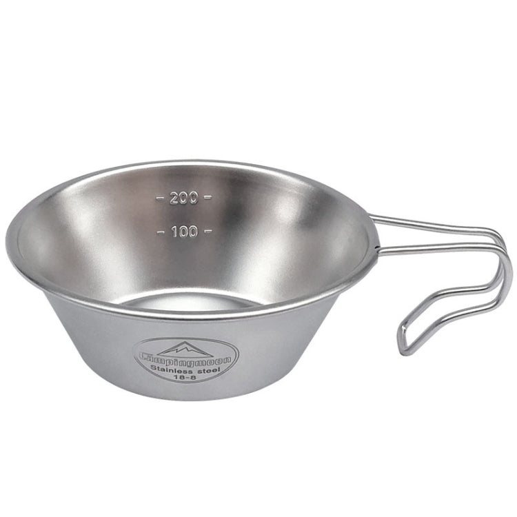 Campingmoon S220 Outdoor Tragbare Verstärkte Edelstahlschüssel Camping Mehrzweck Besteck