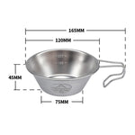 Campingmoon S220 Outdoor Tragbare Verstärkte Edelstahlschüssel Camping Mehrzweck Besteck