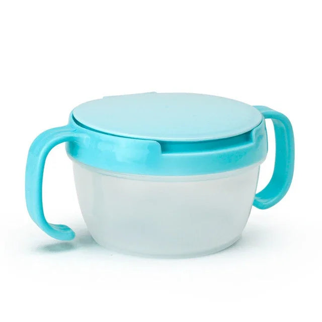 Babysnackschale Kinder Aufbewahrungsschale für Lebensmittel Auslaufsicher 360° drehbar Baby Beikost Teller Geschirr Baby Fütterungsutensilien