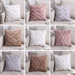 Doppelseitiges Plüschkissen Heim Sofa Kissenbezug, 45x45cm Ohne Füllung, 45x45cm Kissenbezug + Füllung