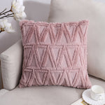 Doppelseitiges Plüschkissen Heim Sofa Kissenbezug, 45x45cm Ohne Füllung, 45x45cm Kissenbezug + Füllung