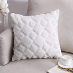 Doppelseitiges Plüschkissen Heim Sofa Kissenbezug, 45x45cm Ohne Füllung, 45x45cm Kissenbezug + Füllung