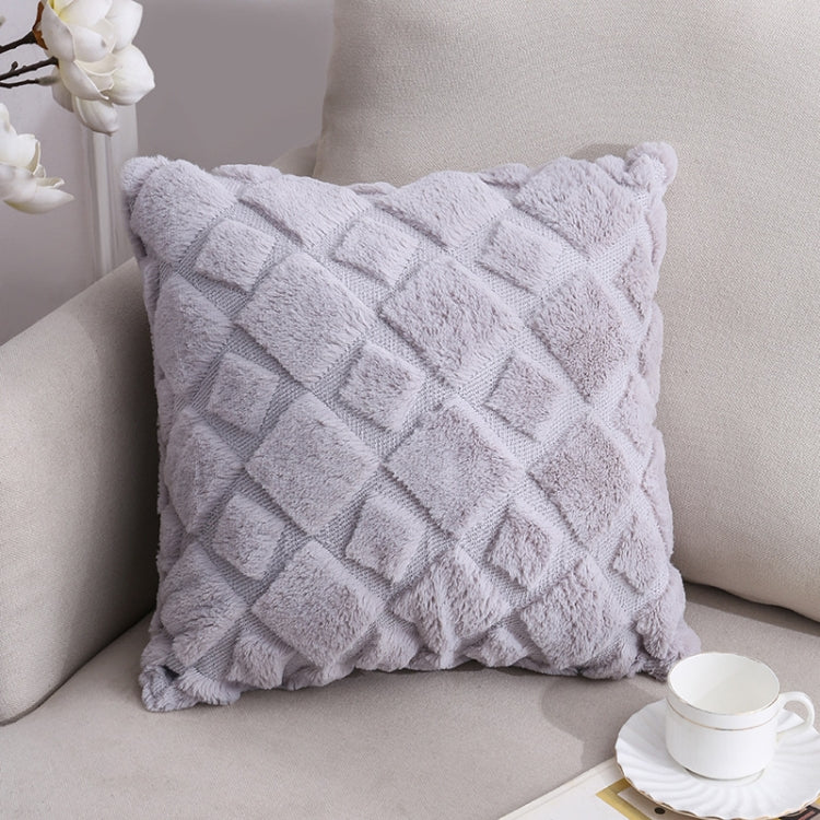 Doppelseitiges Plüschkissen Heim Sofa Kissenbezug, 45x45cm Ohne Füllung, 45x45cm Kissenbezug + Füllung