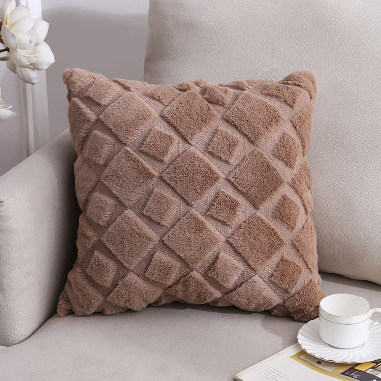 Doppelseitiges Plüschkissen Heim Sofa Kissenbezug, 45x45cm Ohne Füllung, 45x45cm Kissenbezug + Füllung