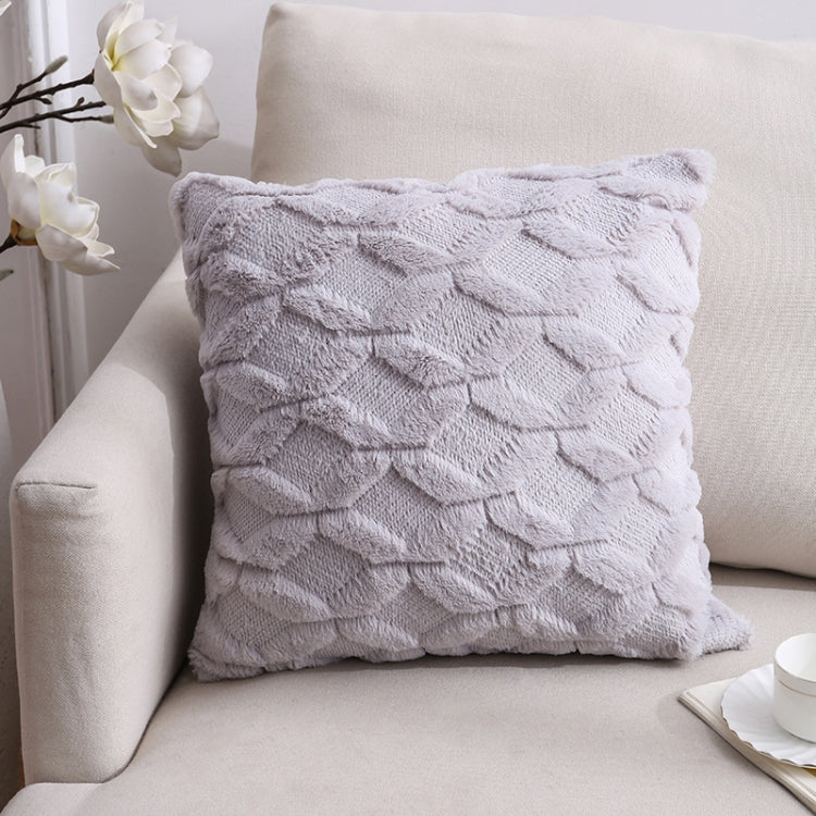 Doppelseitiges Plüschkissen Heim Sofa Kissenbezug, 45x45cm Ohne Füllung, 45x45cm Kissenbezug + Füllung
