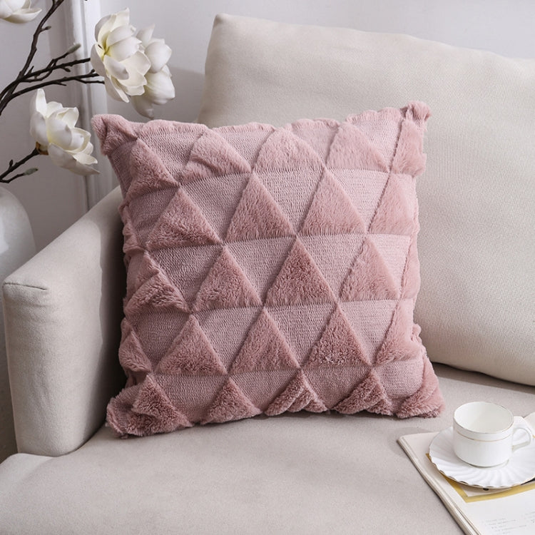 Doppelseitiges Plüschkissen Heim Sofa Kissenbezug, 45x45cm Ohne Füllung, 45x45cm Kissenbezug + Füllung
