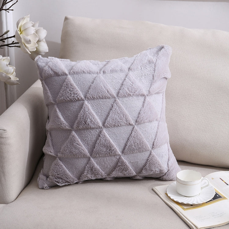 Doppelseitiges Plüschkissen Heim Sofa Kissenbezug, 45x45cm Ohne Füllung, 45x45cm Kissenbezug + Füllung