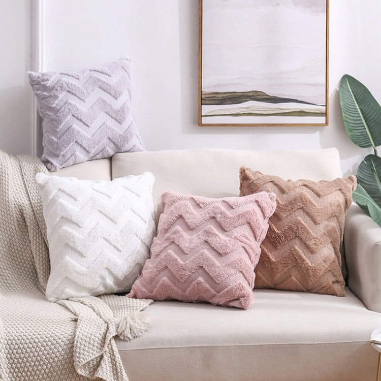 Doppelseitiges Plüschkissen Heim Sofa Kissenbezug, 45x45cm Ohne Füllung, 45x45cm Kissenbezug + Füllung