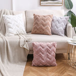 Doppelseitiges Plüschkissen Heim Sofa Kissenbezug, 45x45cm Ohne Füllung, 45x45cm Kissenbezug + Füllung