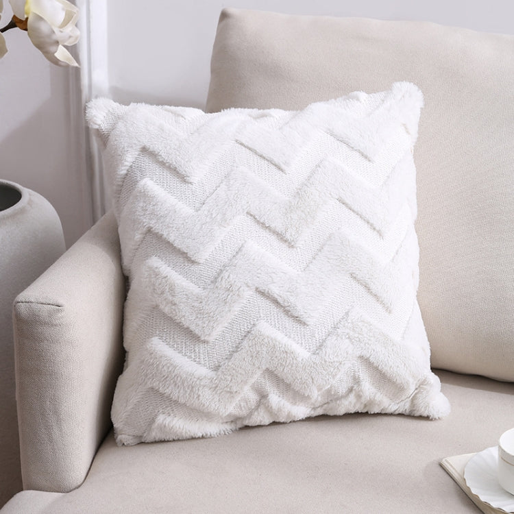 Doppelseitiges Plüschkissen Heim Sofa Kissenbezug, 45x45cm Ohne Füllung, 45x45cm Kissenbezug + Füllung