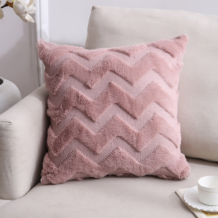 Doppelseitiges Plüschkissen Heim Sofa Kissenbezug, 45x45cm Ohne Füllung, 45x45cm Kissenbezug + Füllung