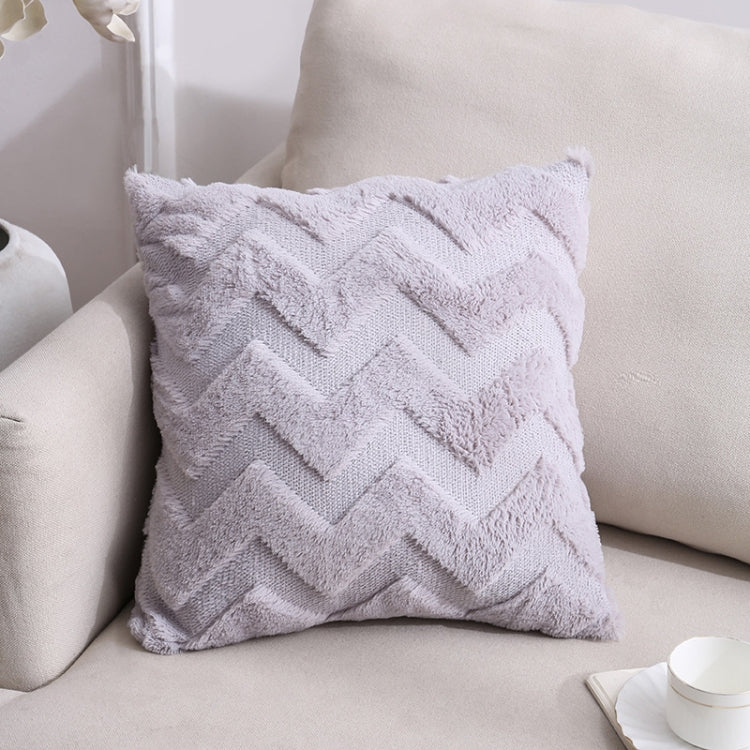 Doppelseitiges Plüschkissen Heim Sofa Kissenbezug, 45x45cm Ohne Füllung, 45x45cm Kissenbezug + Füllung