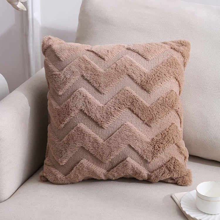 Doppelseitiges Plüschkissen Heim Sofa Kissenbezug, 45x45cm Ohne Füllung, 45x45cm Kissenbezug + Füllung