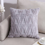 Doppelseitiges Plüschkissen Heim Sofa Kissenbezug, 45x45cm Ohne Füllung, 45x45cm Kissenbezug + Füllung