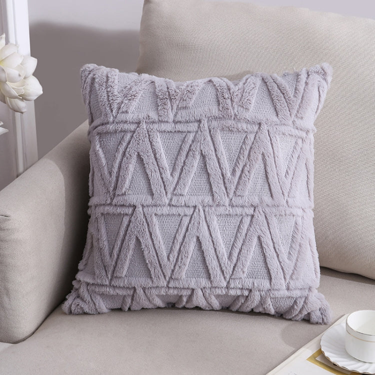 Doppelseitiges Plüschkissen Heim Sofa Kissenbezug, 45x45cm Ohne Füllung, 45x45cm Kissenbezug + Füllung