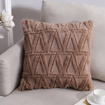 Doppelseitiges Plüschkissen Heim Sofa Kissenbezug, 45x45cm Ohne Füllung, 45x45cm Kissenbezug + Füllung