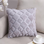 Doppelseitiges Plüschkissen Heim Sofa Kissenbezug, 45x45cm Ohne Füllung, 45x45cm Kissenbezug + Füllung