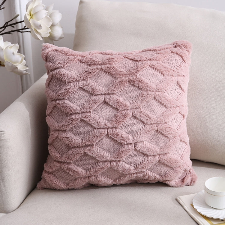 Doppelseitiges Plüschkissen Heim Sofa Kissenbezug, 45x45cm Ohne Füllung, 45x45cm Kissenbezug + Füllung