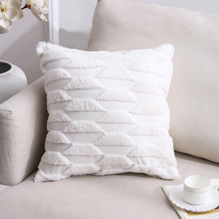 Doppelseitiges Plüschkissen Heim Sofa Kissenbezug, 45x45cm Ohne Füllung, 45x45cm Kissenbezug + Füllung