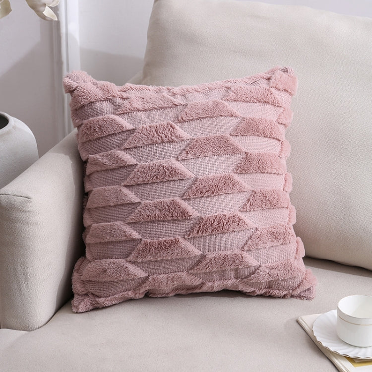 Doppelseitiges Plüschkissen Heim Sofa Kissenbezug, 45x45cm Ohne Füllung, 45x45cm Kissenbezug + Füllung