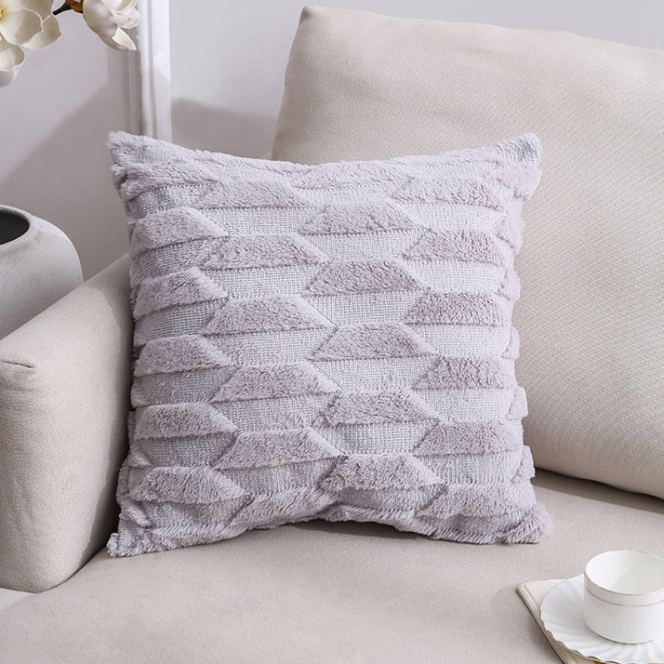Doppelseitiges Plüschkissen Heim Sofa Kissenbezug, 45x45cm Ohne Füllung, 45x45cm Kissenbezug + Füllung