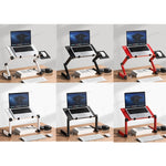 Oatsbasf Faltbarer Computertisch Laptop-Ständer Faltbar Hebbar Höhenverstellbar Tragbares Regal, Stil:, L01 Weiß, L01 Schwarz, L01 Rot, L02 Weiß, L02 Schwarz, L02 Rot