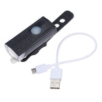 Fahrrad Highlight USB wiederaufladbare Lampe Wasserdichtes Fahrrad-Front- und Rücklicht Set, Frontlicht + Rücklicht (Schwarz)