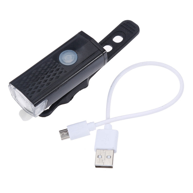 Fahrrad Highlight USB wiederaufladbare Lampe Wasserdichtes Fahrrad-Front- und Rücklicht Set, Frontlicht + Rücklicht (Schwarz)