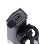 Fahrrad Highlight USB wiederaufladbare Lampe Wasserdichtes Fahrrad-Front- und Rücklicht Set, Frontlicht + Rücklicht (Schwarz)