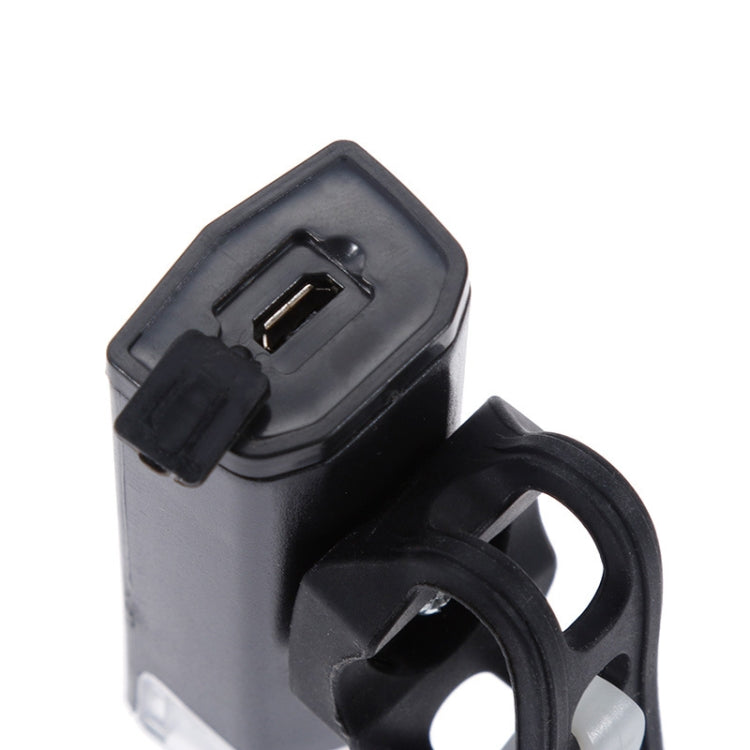 Fahrrad Highlight USB wiederaufladbare Lampe Wasserdichtes Fahrrad-Front- und Rücklicht Set, Frontlicht + Rücklicht (Schwarz)