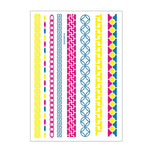 10 Stück fluoreszierende Blumen-Armtattoo-Aufkleber, wasserfeste Feder-Armtattoo-Aufkleber, DKCS010, DKCS017, DKCS019, DKCS022, DKCS025, DKCS028, DKCS032, DKCS033, DKCS034, DKCS036, DKCS037, DKCS042
