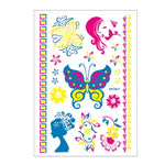 10 Stück fluoreszierende Blumen-Armtattoo-Aufkleber, wasserfeste Feder-Armtattoo-Aufkleber, DKCS010, DKCS017, DKCS019, DKCS022, DKCS025, DKCS028, DKCS032, DKCS033, DKCS034, DKCS036, DKCS037, DKCS042