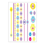 10 Stück fluoreszierende Blumen-Armtattoo-Aufkleber, wasserfeste Feder-Armtattoo-Aufkleber, DKCS010, DKCS017, DKCS019, DKCS022, DKCS025, DKCS028, DKCS032, DKCS033, DKCS034, DKCS036, DKCS037, DKCS042