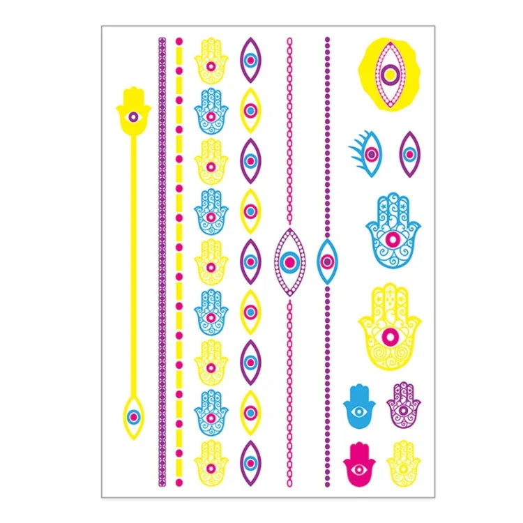 10 Stück fluoreszierende Blumen-Armtattoo-Aufkleber, wasserfeste Feder-Armtattoo-Aufkleber, DKCS010, DKCS017, DKCS019, DKCS022, DKCS025, DKCS028, DKCS032, DKCS033, DKCS034, DKCS036, DKCS037, DKCS042