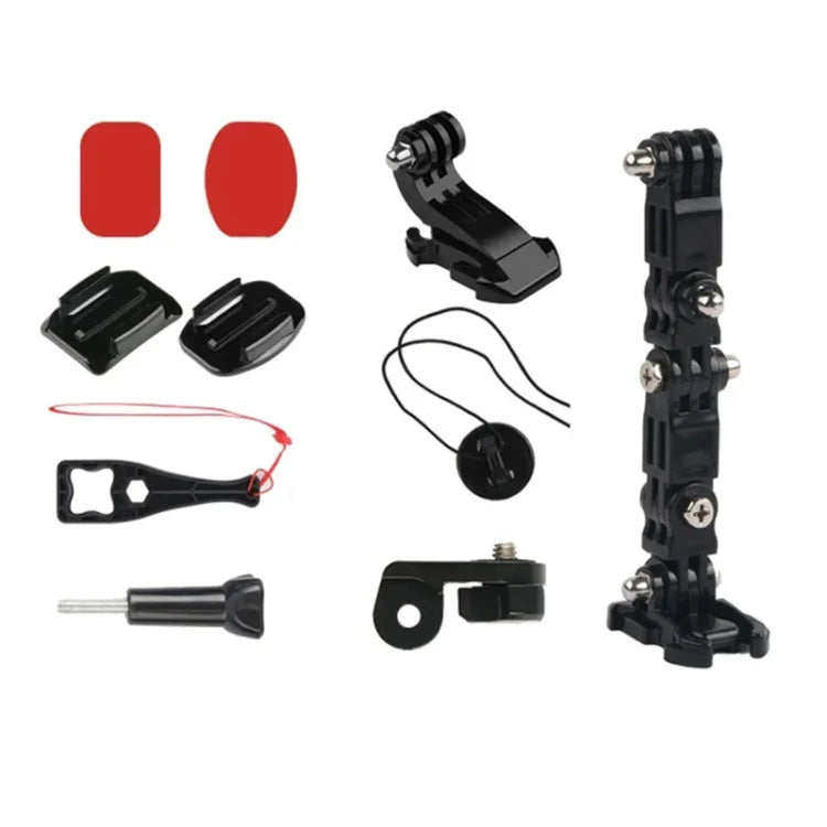 2er-Set Fahrradhelm-Klebehalterung mit mehreren Gelenkarmen für DJI Osmo Action, GoPro HERO9 Black / HERO8 Black /7 /6 /5 /5 Session /4 Session /4 /3+ /3 /2 /1, Xiaoyi und andere Action-Kameras, Fahrradhelm-Kit Style 3, Fahrradhelm-Kit Style 4 ...