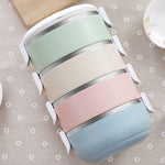 Gradient Color Lunch Box Food Bento Box Stainless Steel Container