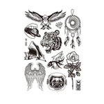 10 Stück Dunkelfluoreszierende, farbwechselnde Tier- und Blumen-Armtattoo-Aufkleber für Erwachsene, wasserfest, BY-001, BY-002, BY-003, BY-004, BY-005, BY-006, BY-007, BY-008